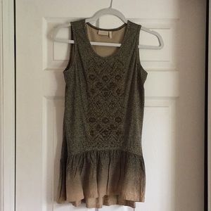 LOGO Lavish Beaded Tunic Tank
